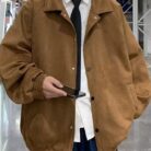 A stylish man wearing a versatile mens casual embroidered jacket for an effortless streetwear look from K&K Trend Wear.