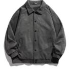 A stylish man wearing a versatile mens casual embroidered jacket for an effortless streetwear look from K&K Trend Wear.
