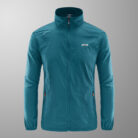 A man outdoors wearing a versatile mens uv protection fishing jacket for summer sun protection from K&K Trend Wear.