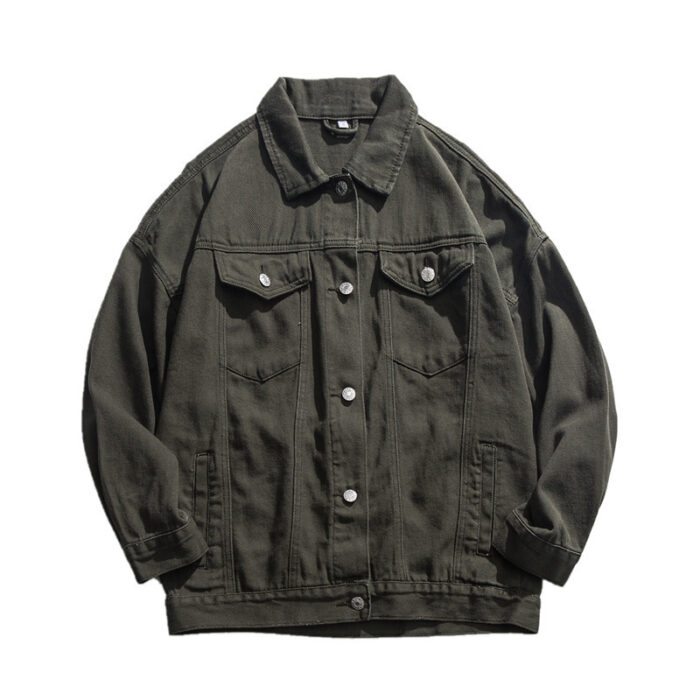 eaf7da41-2dfe-474e-97eb-6f358a338415.jpg A stylish man wearing a versatile mens retro denim jacket for an effortless streetwear look from K&K Trend Wear.
