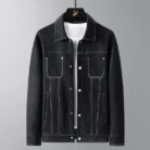 A stylish man wearing a versatile mens faux suede jacket for a smart-casual everyday look from K&K Trend Wear.